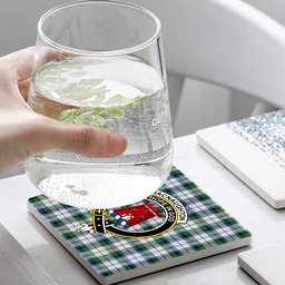 ScotsTee Shop Scottish MacNaughton Dress Ancient Crest Tartan Drinks Coasters – Wood, Rubber, Ceramic
