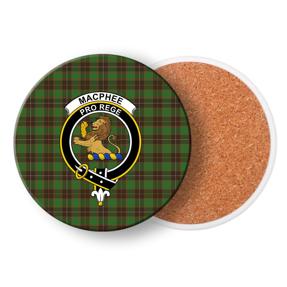 ScotsTee Shop Scottish MacPhee Hunting Ancient Crest Tartan Drinks Coasters – Wood, Rubber, Ceramic