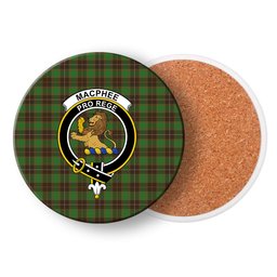 ScotsTee Shop Scottish MacPhee Hunting Ancient Crest Tartan Drinks Coasters – Wood, Rubber, Ceramic