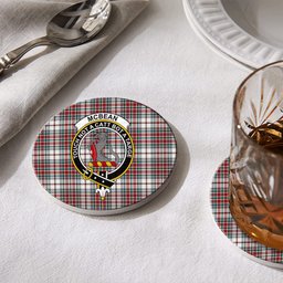 ScotsTee Shop Scottish McBean Dress Modern Crest Tartan Drinks Coasters – Wood, Rubber, Ceramic