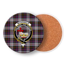 ScotsTee Shop Scottish McDonald Dress Modern Crest Tartan Drinks Coasters – Wood, Rubber, Ceramic