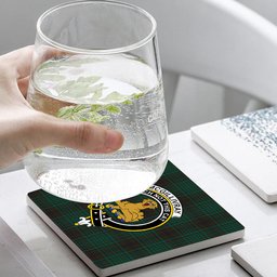 ScotsTee Shop Scottish McGillivray Hunting Modern Crest Tartan Drinks Coasters – Wood, Rubber, Ceramic