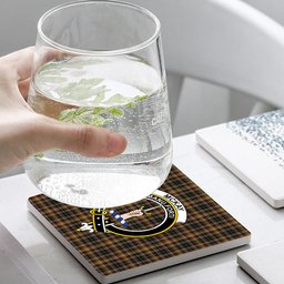 ScotsTee Shop Scottish McKay of Strathnaver Crest Tartan Drinks Coasters – Wood, Rubber, Ceramic