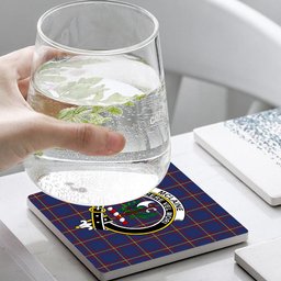 ScotsTee Shop Scottish McLaine of Lochbuie Crest Tartan Drinks Coasters – Wood, Rubber, Ceramic
