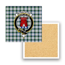 ScotsTee Shop Scottish McNachten Dress Ancient Crest Tartan Drinks Coasters – Wood, Rubber, Ceramic