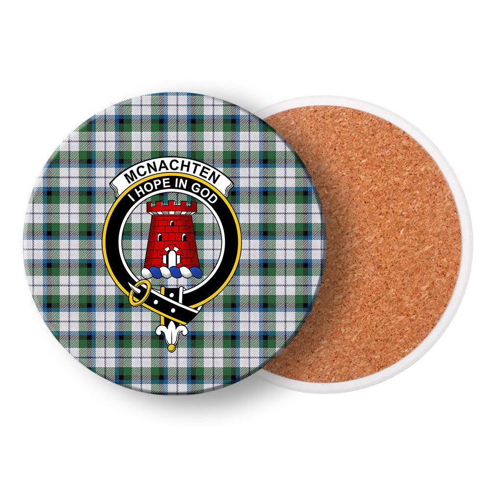 ScotsTee Shop Scottish McNachten Dress Ancient Crest Tartan Drinks Coasters – Wood, Rubber, Ceramic