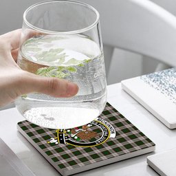 ScotsTee Shop Scottish McKinnon Dress Crest Tartan Drinks Coasters – Wood, Rubber, Ceramic