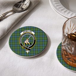 ScotsTee Shop Scottish McMillan Hunting Ancient Crest Tartan Drinks Coasters – Wood, Rubber, Ceramic