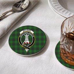 ScotsTee Shop Scottish McLean of Duart Hunting Ancient Crest Tartan Drinks Coasters – Wood, Rubber, Ceramic