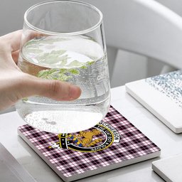 ScotsTee Shop Scottish McPherson Hunting Modern Crest Tartan Drinks Coasters – Wood, Rubber, Ceramic