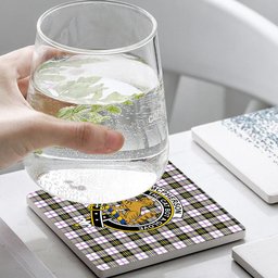 ScotsTee Shop Scottish McPherson Dress Modern Crest Tartan Drinks Coasters – Wood, Rubber, Ceramic