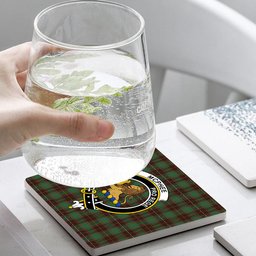ScotsTee Shop Scottish McPhee Hunting Modern Crest Tartan Drinks Coasters – Wood, Rubber, Ceramic