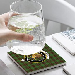 ScotsTee Shop Scottish McPhee Hunting Ancient Crest Tartan Drinks Coasters – Wood, Rubber, Ceramic