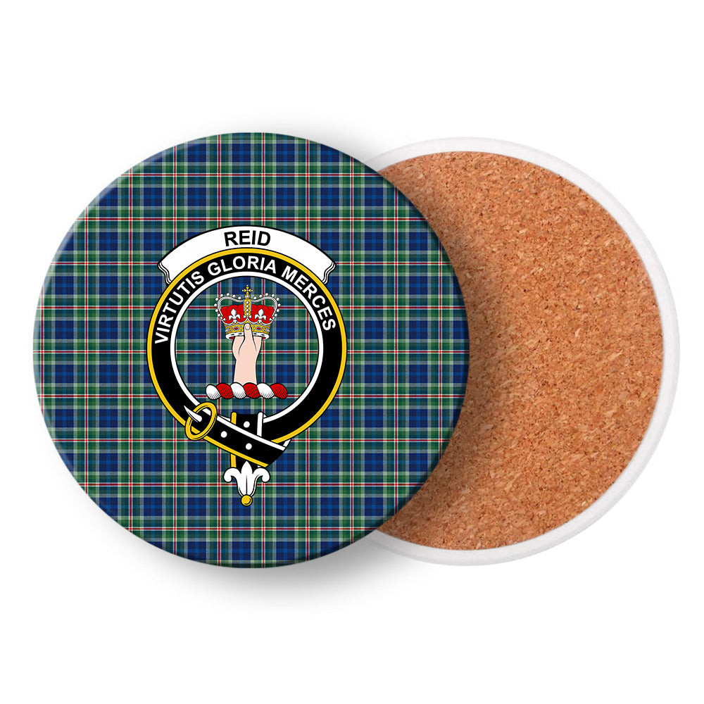 ScotsTee Shop Scottish Reid (Mill City) Modern Clan Crest Tartan Drinks Coasters – Wood, Rubber, Ceramic