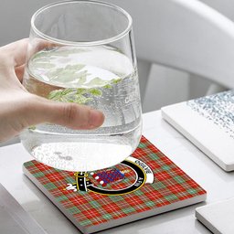 ScotsTee Shop Scottish Ogilvie (Ogilvy) Ancient Crest Tartan Drinks Coasters – Wood, Rubber, Ceramic