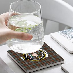 ScotsTee Shop Scottish Murray of Atholl Weathered Crest Tartan Drinks Coasters – Wood, Rubber, Ceramic