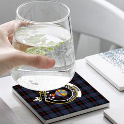 ScotsTee Shop Scottish Nairn Modern Crest Tartan Drinks Coasters – Wood, Rubber, Ceramic