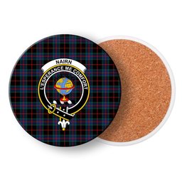 ScotsTee Shop Scottish Nairn Modern Crest Tartan Drinks Coasters – Wood, Rubber, Ceramic