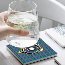 ScotsTee Shop Scottish Pitcairn Hunting Crest Tartan Drinks Coasters – Wood, Rubber, Ceramic
