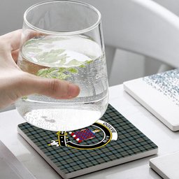 ScotsTee Shop Scottish Ogilvie (Ogilvy) Hunting Crest Tartan Drinks Coasters – Wood, Rubber, Ceramic