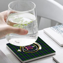 ScotsTee Shop Scottish Ogilvie of Inverarity VS 2 Crest Tartan Drinks Coasters – Wood, Rubber, Ceramic