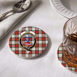 ScotsTee Shop Scottish Rose Dress Ancient Crest Tartan Drinks Coasters – Wood, Rubber, Ceramic