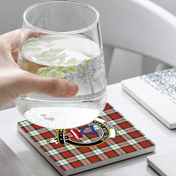 ScotsTee Shop Scottish Rose Dress Ancient Crest Tartan Drinks Coasters – Wood, Rubber, Ceramic