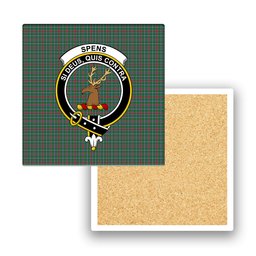 ScotsTee Shop Scottish Spens Fragment Modern Clan Crest Tartan Drinks Coasters – Wood, Rubber, Ceramic