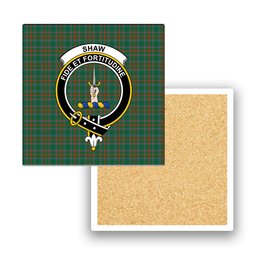 ScotsTee Shop Scottish Shaw of Tordarroch Hunting Ancient Crest Tartan Drinks Coasters – Wood, Rubber, Ceramic