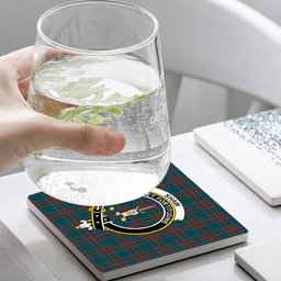 ScotsTee Shop Scottish Shaw of Tordarroch Hunting Modern Crest Tartan Drinks Coasters – Wood, Rubber, Ceramic