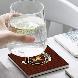ScotsTee Shop Scottish Stewart of Ardshiel Crest Tartan Drinks Coasters – Wood, Rubber, Ceramic