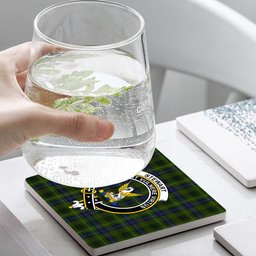 ScotsTee Shop Scottish Stewart Hunting Crest Tartan Drinks Coasters – Wood, Rubber, Ceramic