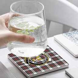 ScotsTee Shop Scottish Stewart Dress Modern Crest Tartan Drinks Coasters – Wood, Rubber, Ceramic