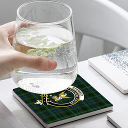 ScotsTee Shop Scottish Stewart Hunting Modern Crest Tartan Drinks Coasters – Wood, Rubber, Ceramic