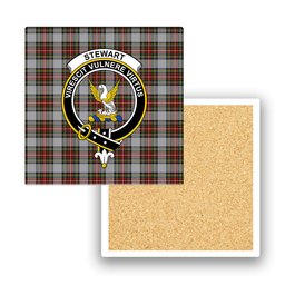 ScotsTee Shop Scottish Stewart Dress Crest Tartan Drinks Coasters – Wood, Rubber, Ceramic