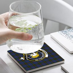ScotsTee Shop Scottish Stewart of Appin 2 Crest Tartan Drinks Coasters – Wood, Rubber, Ceramic