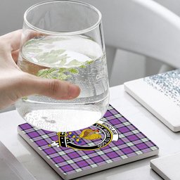 ScotsTee Shop Scottish Sinclair Dress (Dance) Ancient Clan Crest Tartan Drinks Coasters – Wood, Rubber, Ceramic