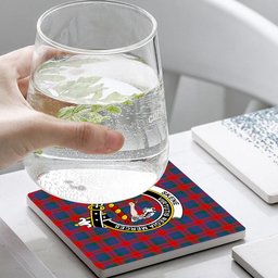 ScotsTee Shop Scottish Skene of Cromar Modern Crest Tartan Drinks Coasters – Wood, Rubber, Ceramic