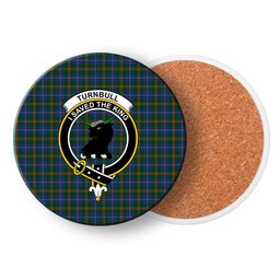 ScotsTee Shop Scottish Turnbull Hunting Crest Tartan Drinks Coasters – Wood, Rubber, Ceramic