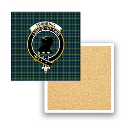 ScotsTee Shop Scottish Turnbull Hunting Modern Clan Crest Tartan Drinks Coasters – Wood, Rubber, Ceramic