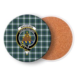 ScotsTee Shop Scottish MacKenzie Dress Ancient Crest Tartan Drinks Coasters – Wood, Rubber, Ceramic