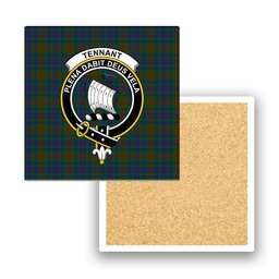 ScotsTee Shop Scottish Tennant Yules Crest Tartan Drinks Coasters – Wood, Rubber, Ceramic