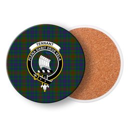 ScotsTee Shop Scottish Tennant Yules Crest Tartan Drinks Coasters – Wood, Rubber, Ceramic