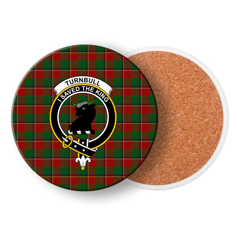 ScotsTee Shop Scottish Turnbull Dress Crest Tartan Drinks Coasters – Wood, Rubber, Ceramic