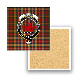 ScotsTee Shop Scottish Young Presidents Organisation Dress Crest Tartan Drinks Coasters – Wood, Rubber, Ceramic