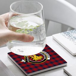 ScotsTee Shop Scottish Thompson Bonner Crest Tartan Drinks Coasters – Wood, Rubber, Ceramic