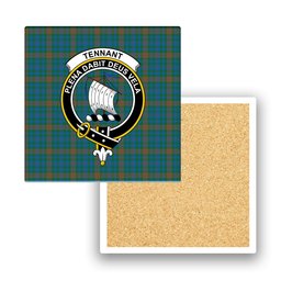 ScotsTee Shop Scottish Tennant Yules Ancient Crest Tartan Drinks Coasters – Wood, Rubber, Ceramic