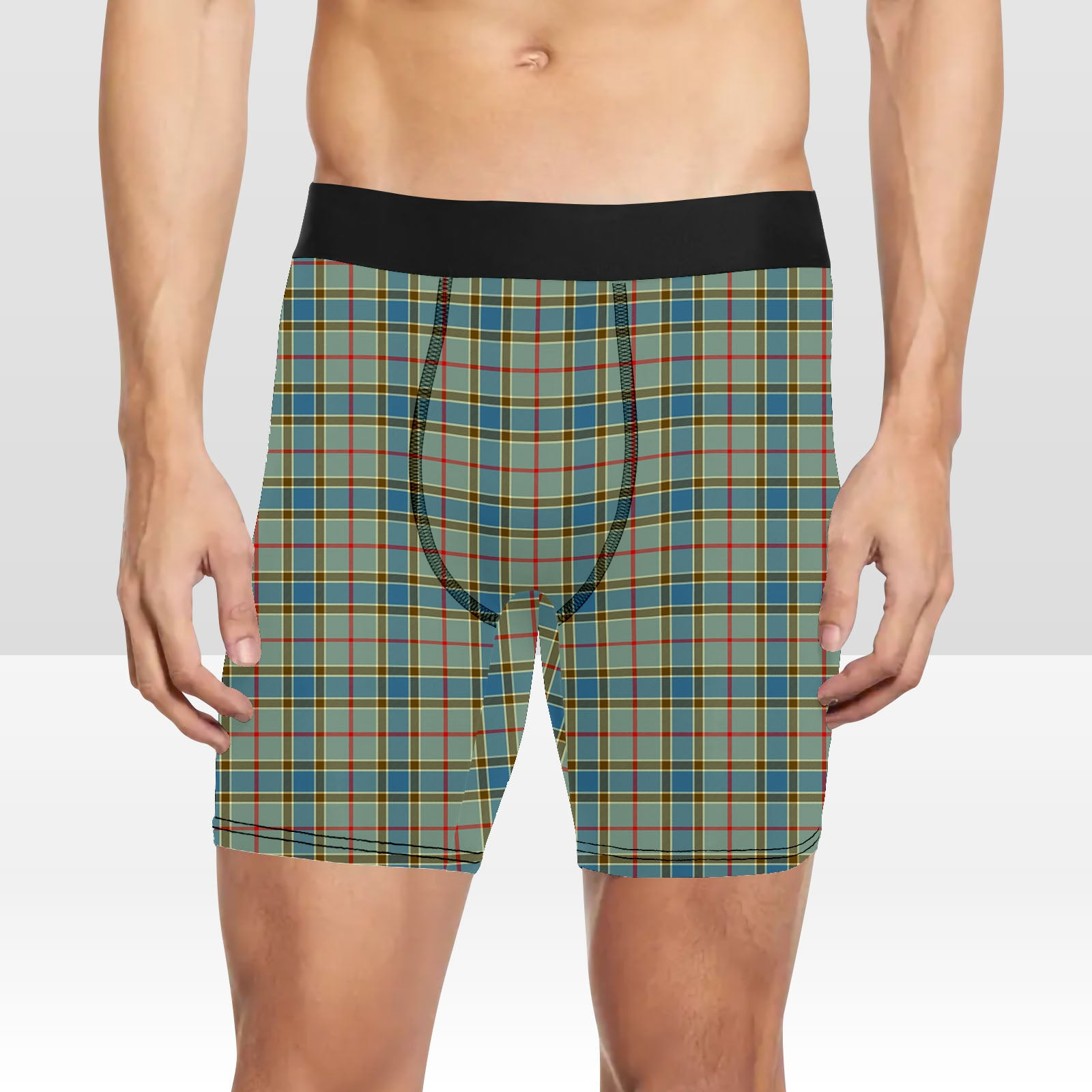 ScotsTee Shop Scottish Balfour Blue Tartan Boxer Shorts