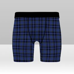 ScotsTee Shop Scottish Clergy Clark Light Blue lines 1 Tartan Boxer Shorts