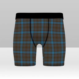 ScotsTee Shop Scottish Hanna of Leith yellow line Tartan Boxer Shorts